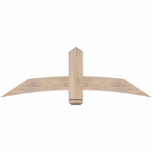 Ekena Millwork Bellingham Smooth Timber Gable Bracket, Douglas Fir, 60"W x 20"H x 3 1/2"D x 5 1/2"F, 8/12 Pitch GBW060X20X0406BEL00SDF - main